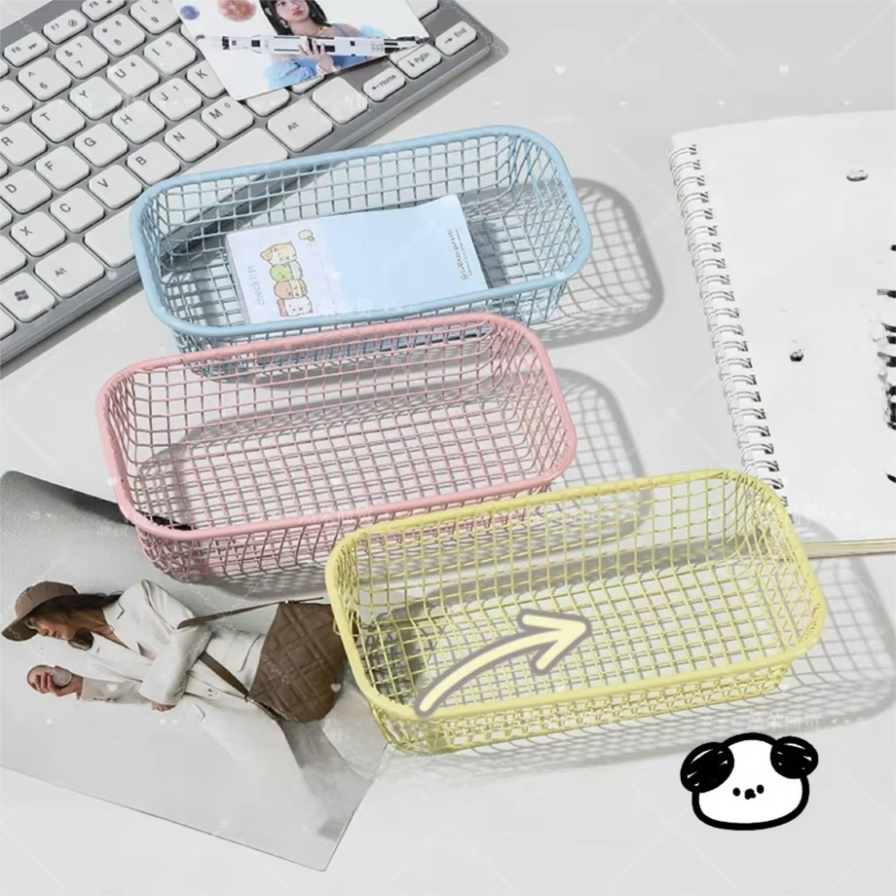 Nouveau Panier de rangement en métal Mini