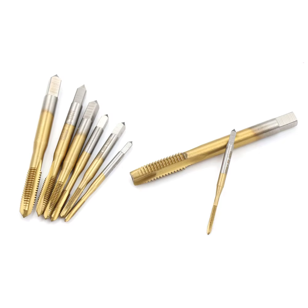 Tarauds métriques HSS à cannelures droites M2/M2.5/M3/M3.5/M4/M5/M6/M8