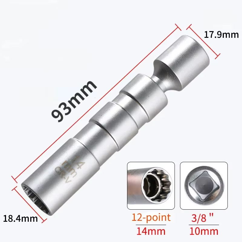 Outil de retrait de bougie d'allumage 14mm 16mm
