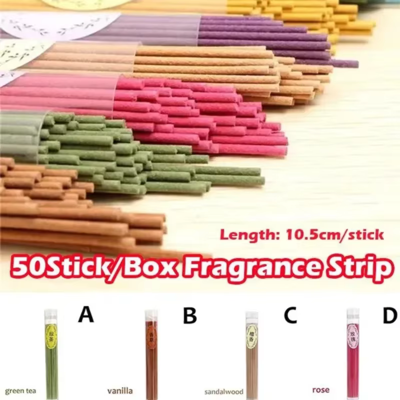 50 bâtons/boîte encens naturel épices pour la maison bois de santal Air propre aromathérapie parfum