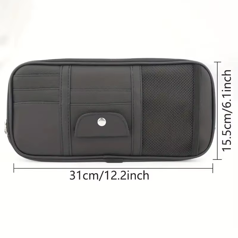 Sac de rangement pour pare-soleil de voiture, 1 pièce, sac de rangement pour cartes de voiture, sac pour cartes, porte-billet