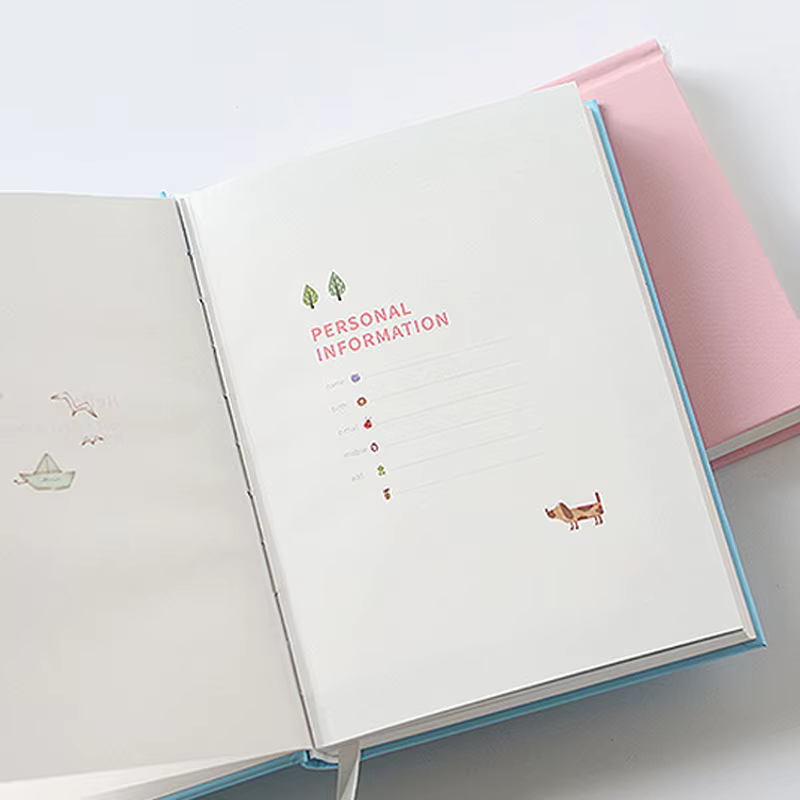 365 planificateur cahier coloré Page intérieure Illustration Plan annuel quotidien Journal livre enregistrement vie