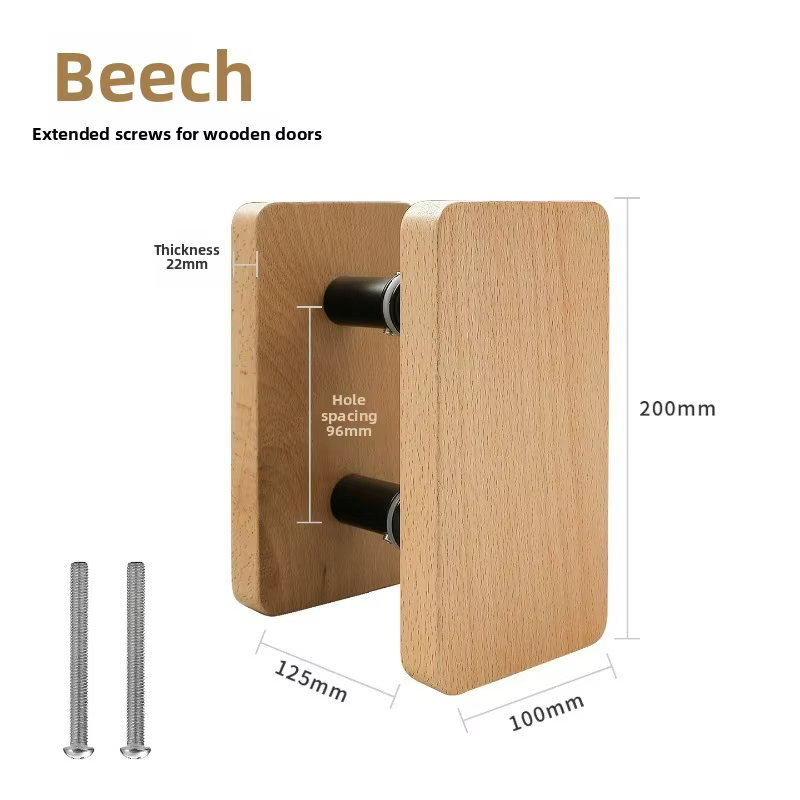 Poignées de porte en verre/bois minimalistes modernes