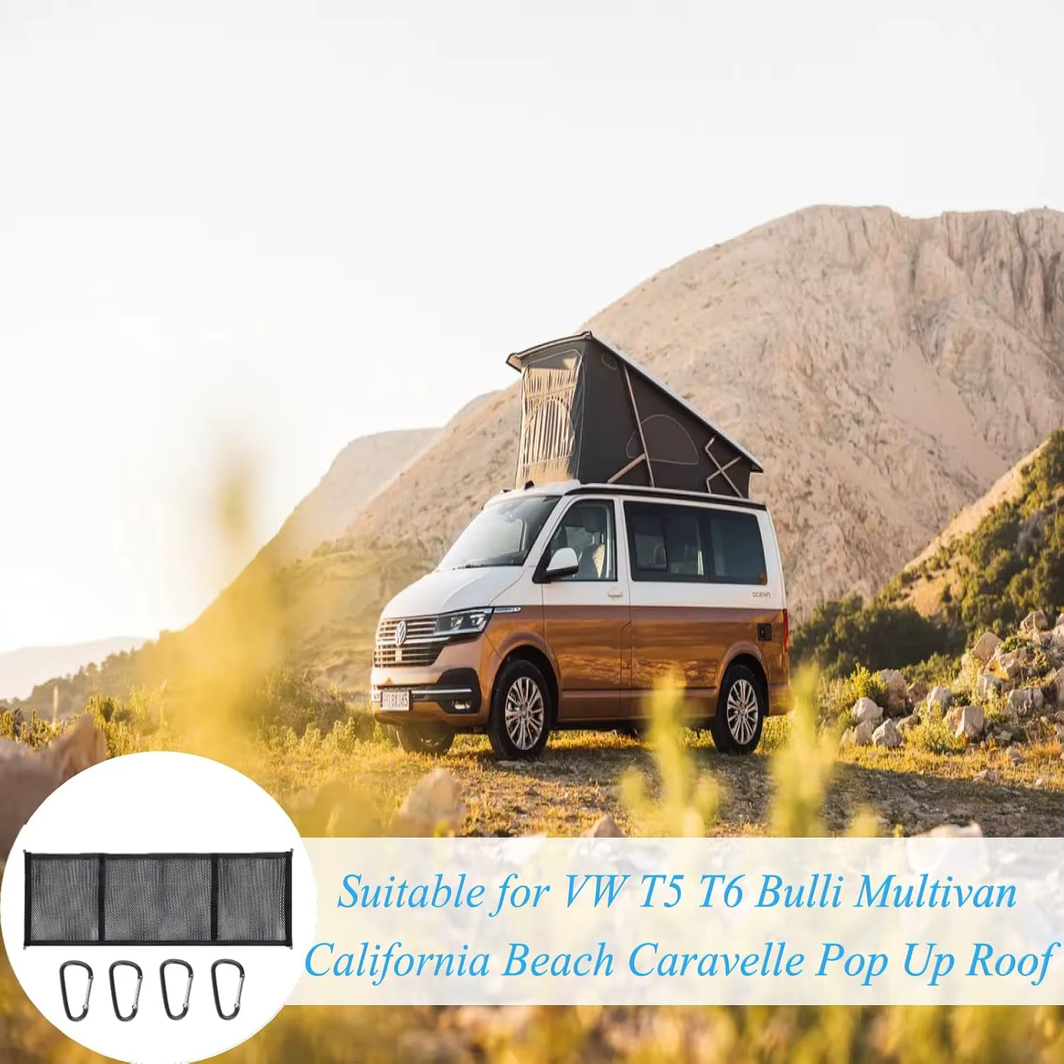 Kits de sacs de rangement en maille de Nylon pour toit de caravane, pour VW T5 T6 Beach California Multivan Caravelle Bulli, sac de tente de toit de caravane