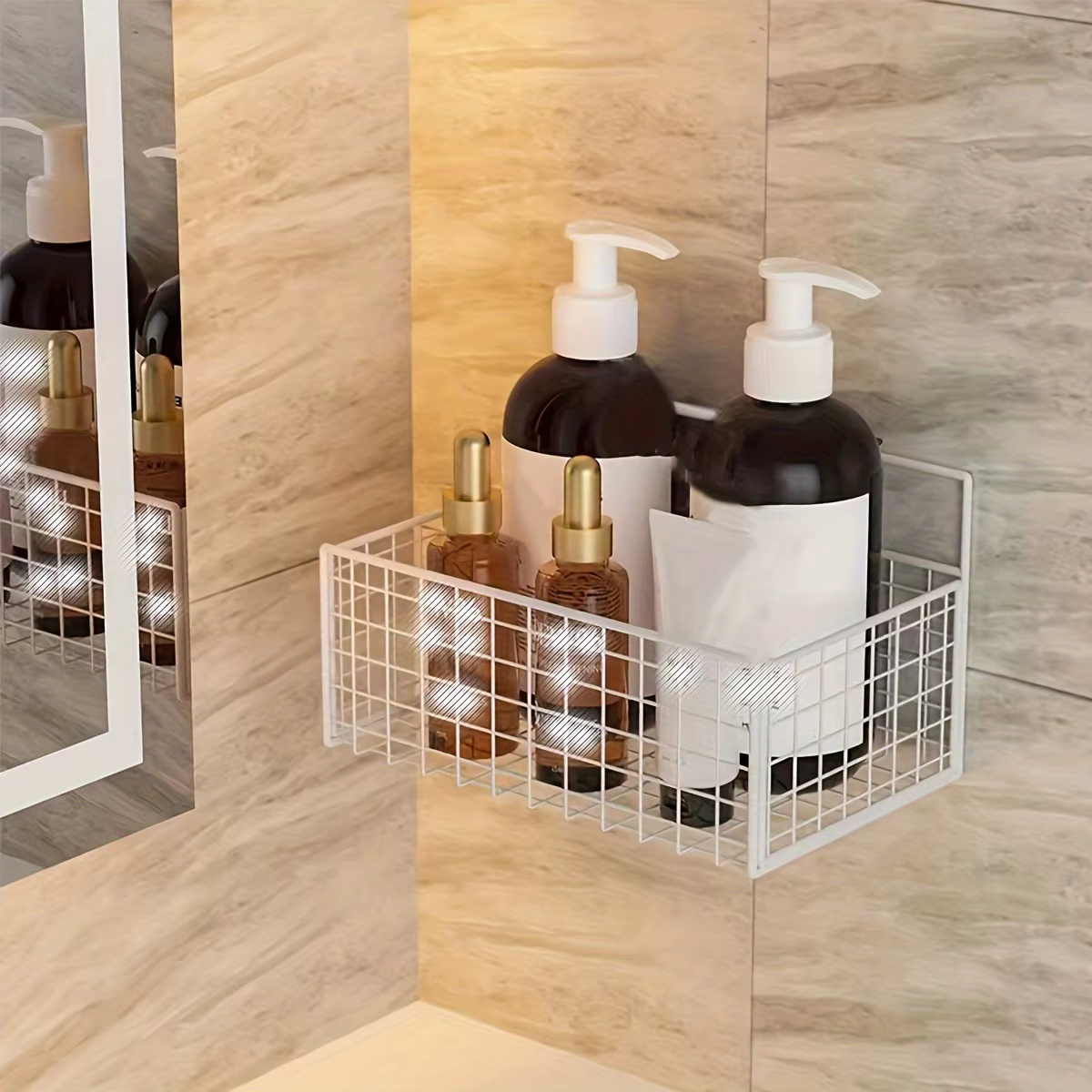 Support de rangement pour toilettes sans poinçonnage