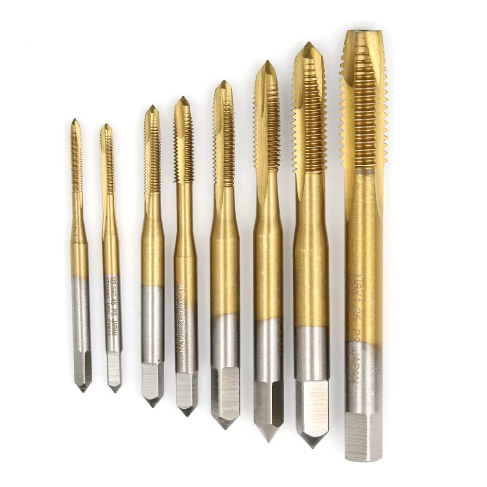 Tarauds métriques HSS à cannelures droites M2/M2.5/M3/M3.5/M4/M5/M6/M8