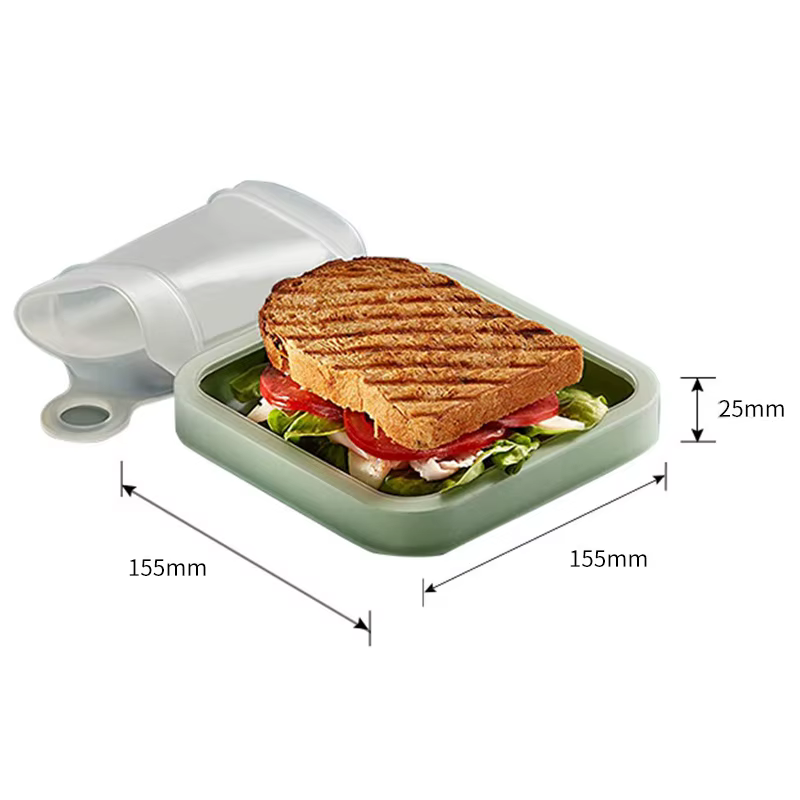 Boîte à Bento à Sandwich en Silicone avec poignée