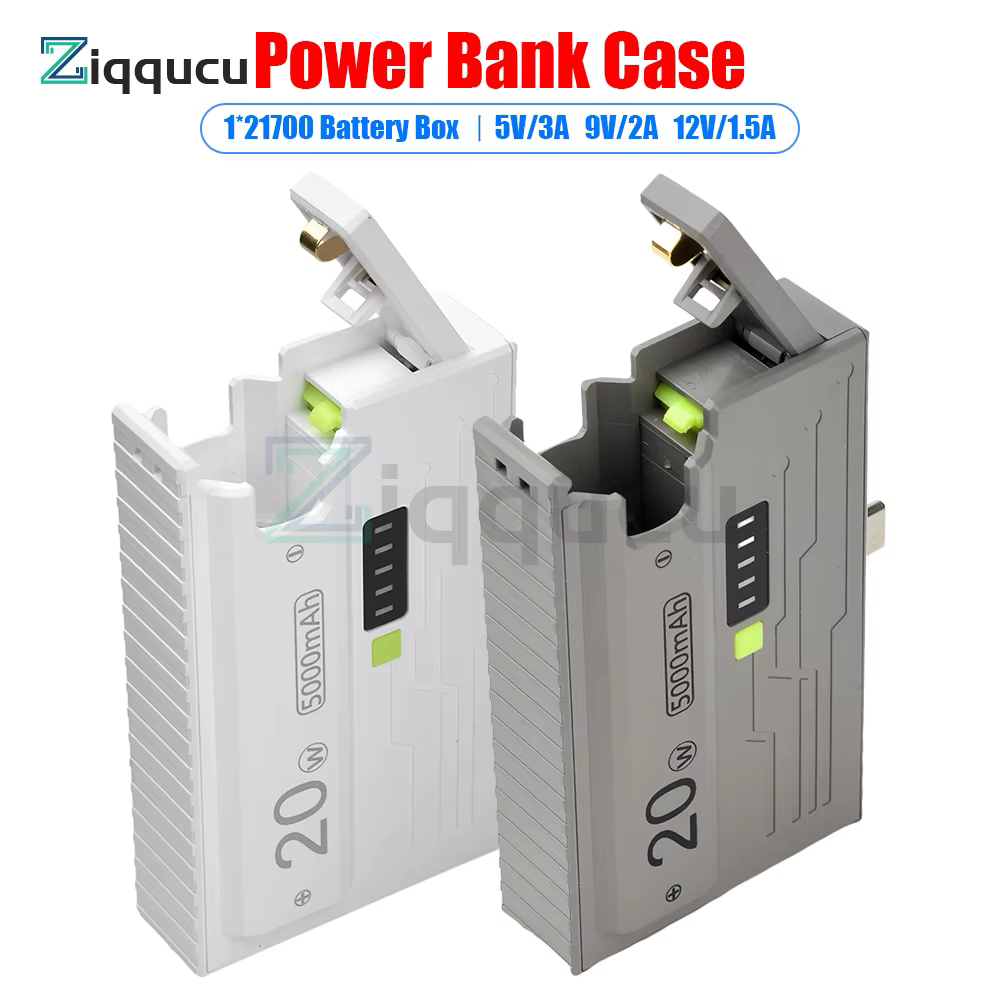 1*21700 boîte de batterie Kit de bricolage boîtier de chargeur
