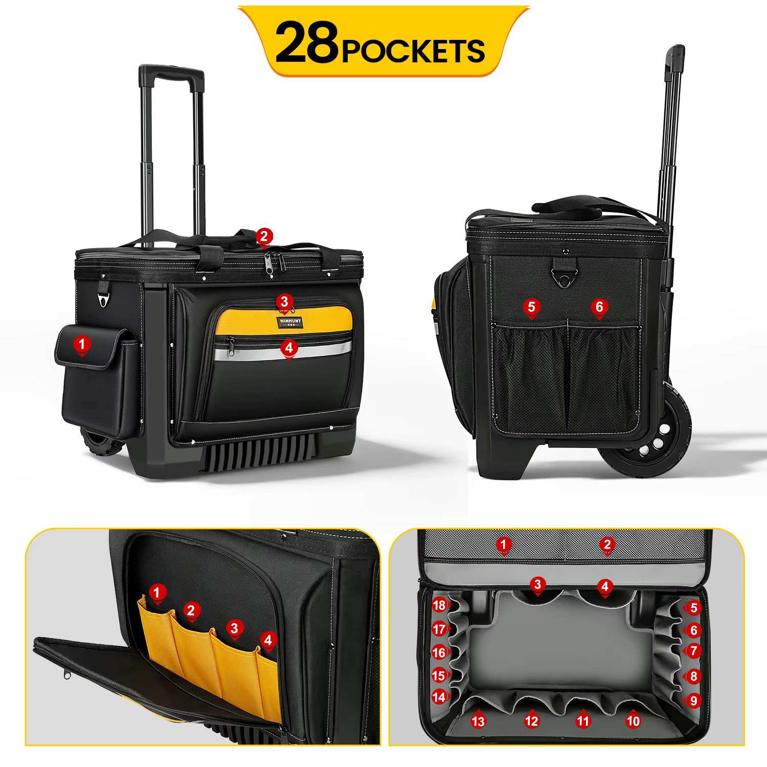 Sac à outils roulant, sac à outils avec roulettes