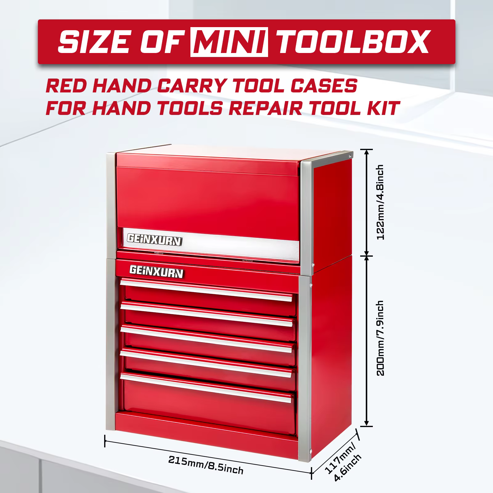 Geinxurn Mini boîte à outils en acier