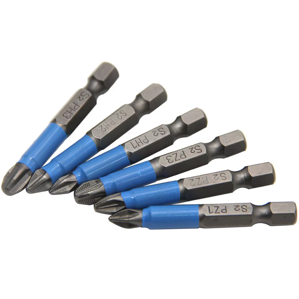 6pc Hexagonal Poignée Anti Skid Électrique Tournevis À Bois Croix