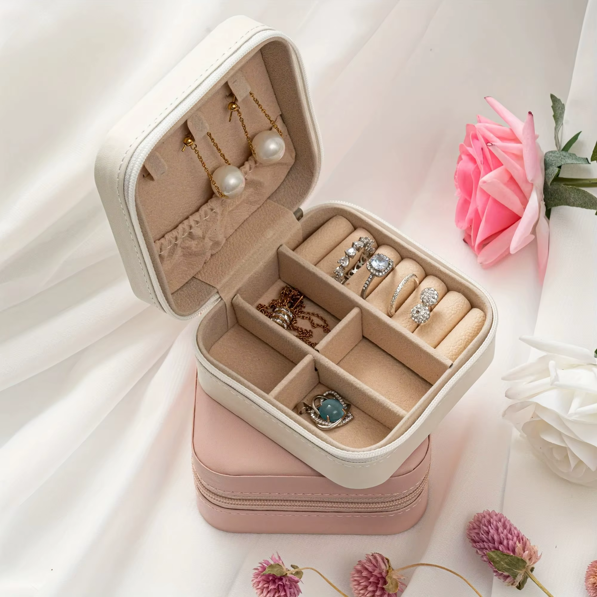Boîte de rangement de bijoux avec nom personnalisé