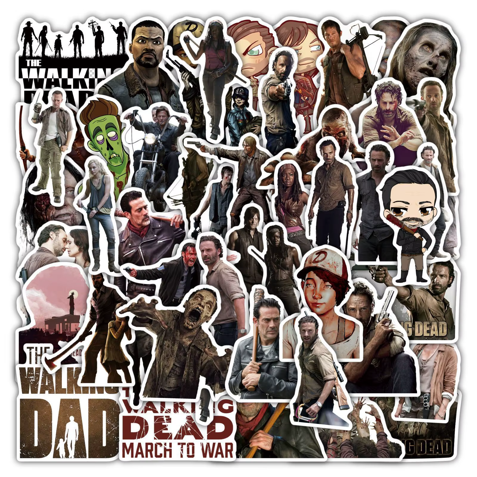 10/30/50 PIÈCES Série TV Classique The Walking Dead Graffiti Autocollants Personnalisés Créatifs Décoratifs Skateboard