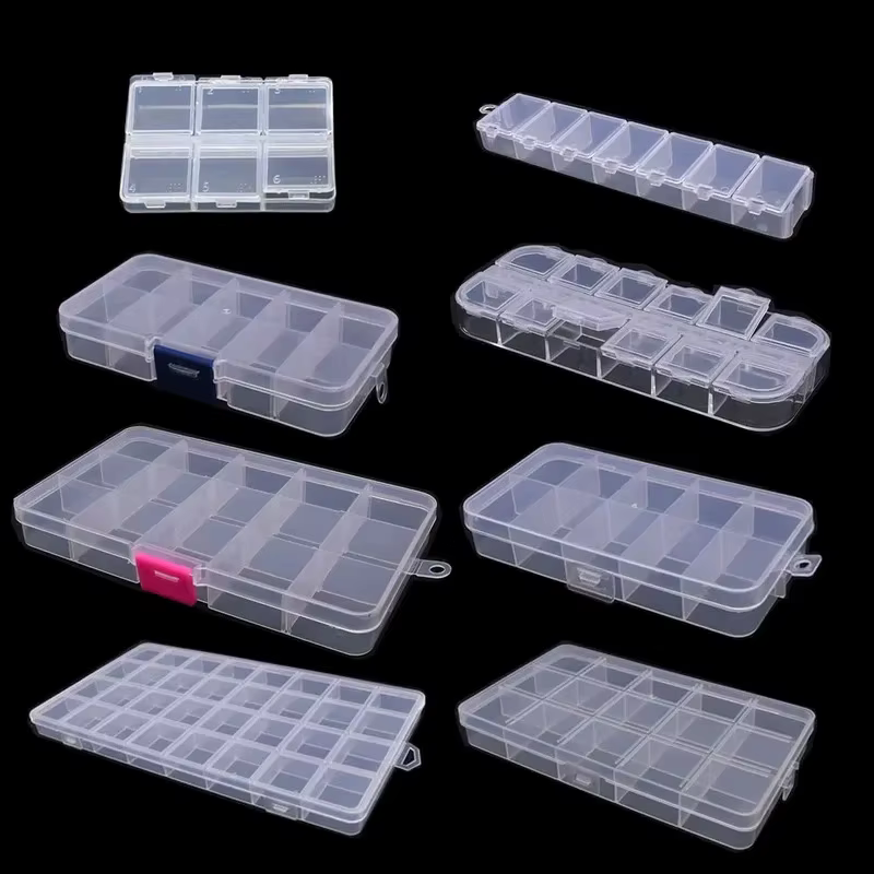 Boîte de rangement en plastique à 6 à 32 compartiments pour perles