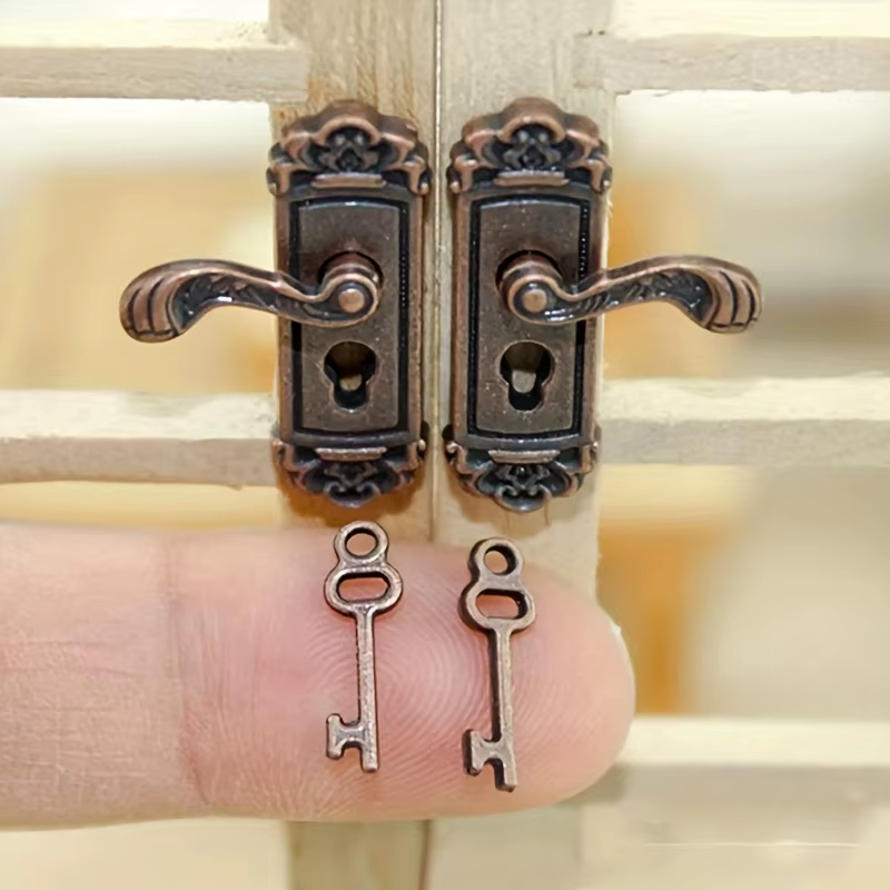Ensemble de clés de serrure de maison de style rétro