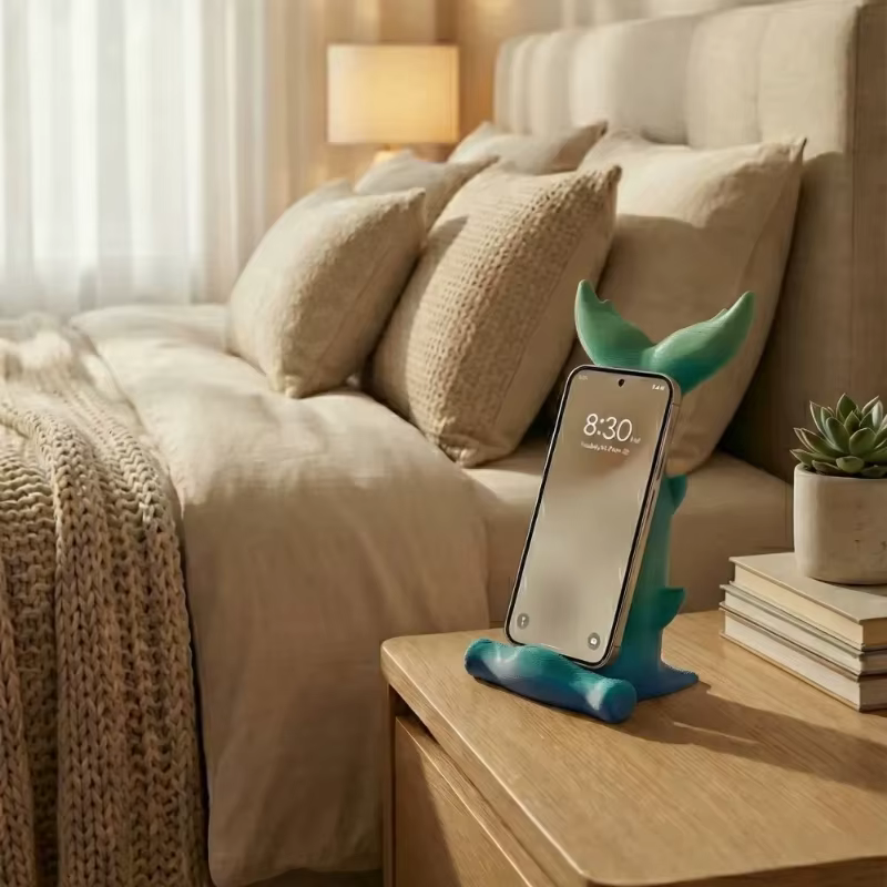 Support de téléphone unique en forme de requin martille