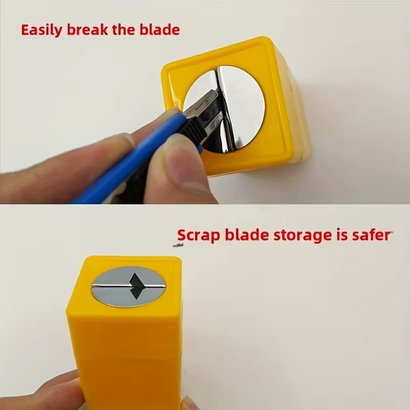 Boîte de dépose de lames de sécurité avec coupe-lames intégré - Stockage et recyclage sécurisés pour couteaux