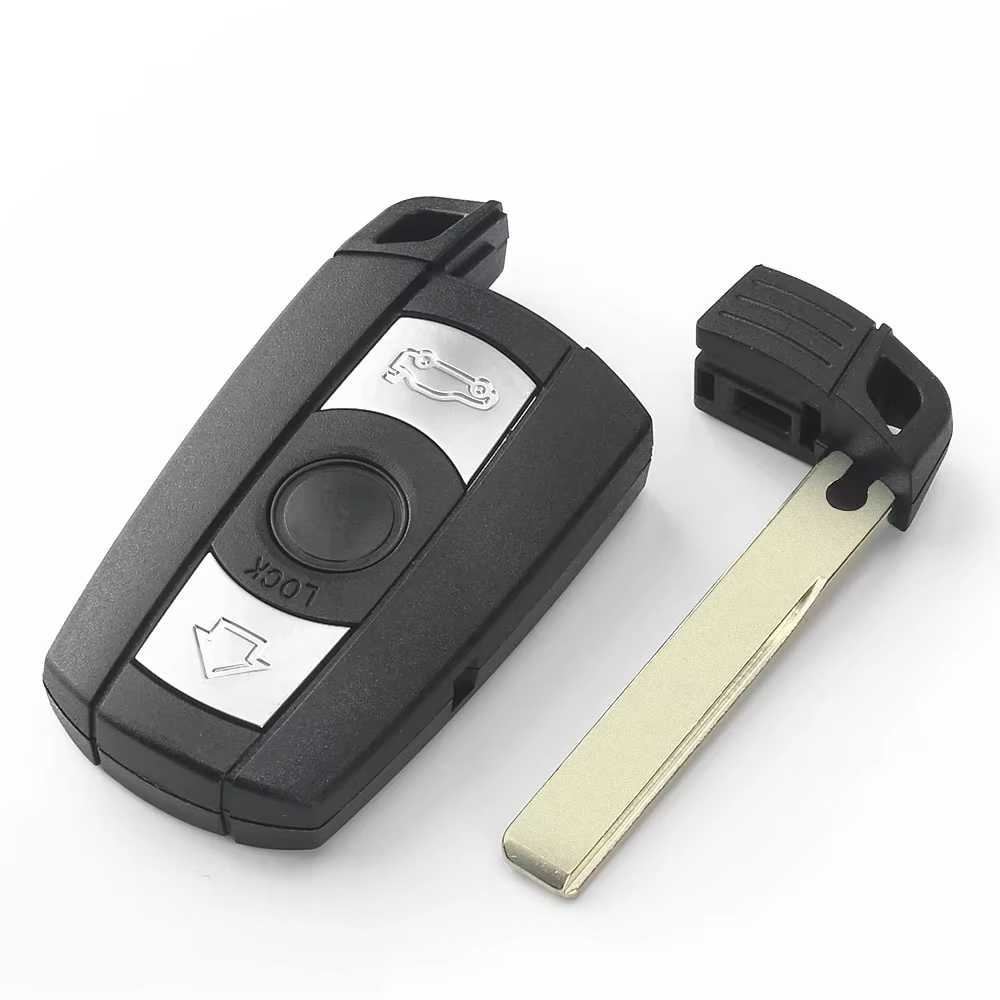 KEYYOU coque de clé à distance pour BMW E61 E90 E82 E70 E71 E87 E88 E89 X5 X6 pour 1 3 5 6 série 3 boutons étui de clé de voiture intelligente