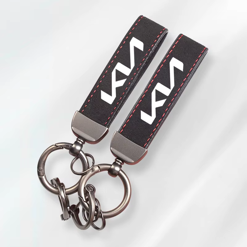 Porte-clés en daim pour voiture de Sport, personnalisé pour Kia Sportage Ceed Picanto Rio ProCeed Niro Morning KN, emblème de voiture, cadeau avec
