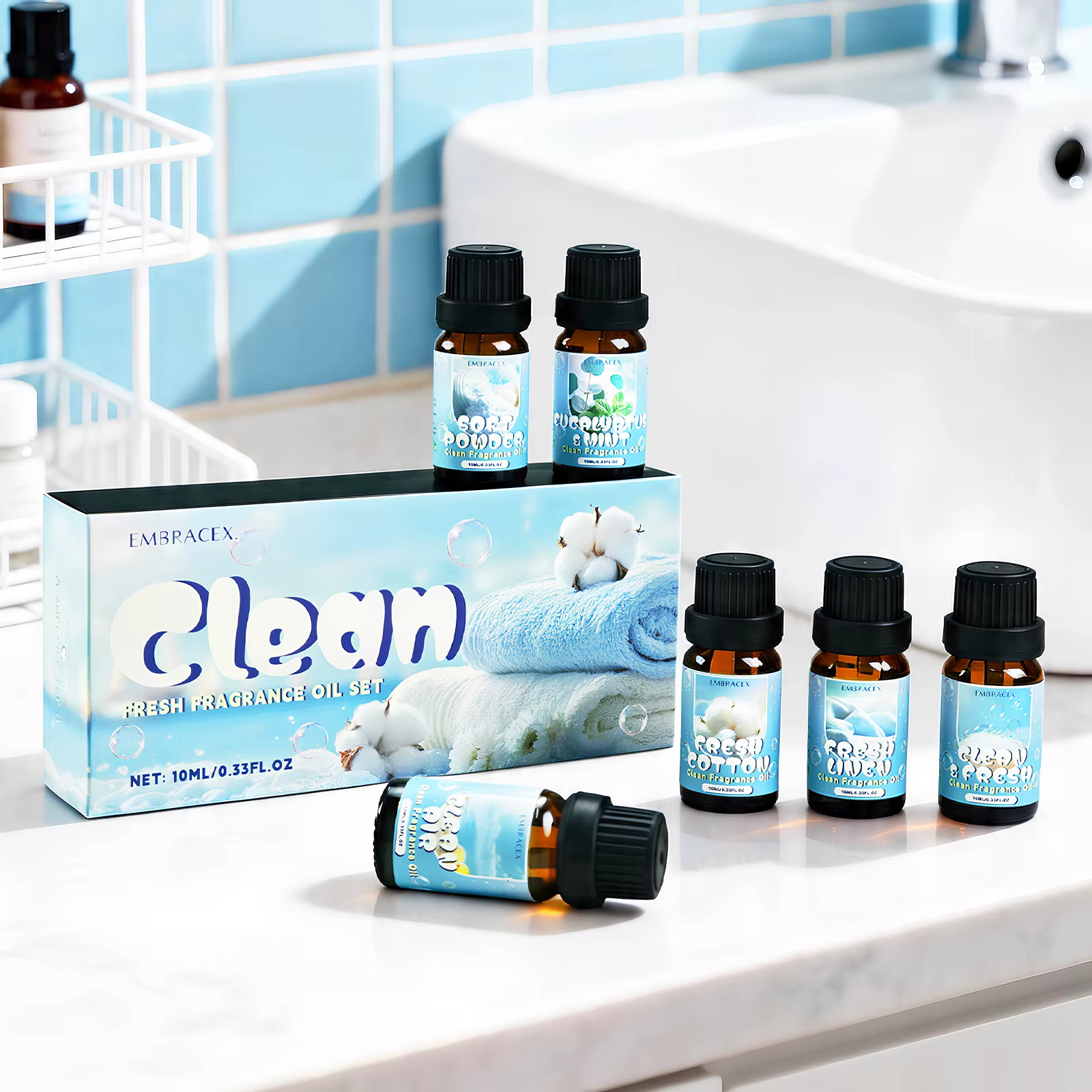 Coffret cadeau d'huiles essentielles, 6 pièces/1 pièce, huile parfumée fraîche, pour la fabrication de bougies, cadeau pour les amis