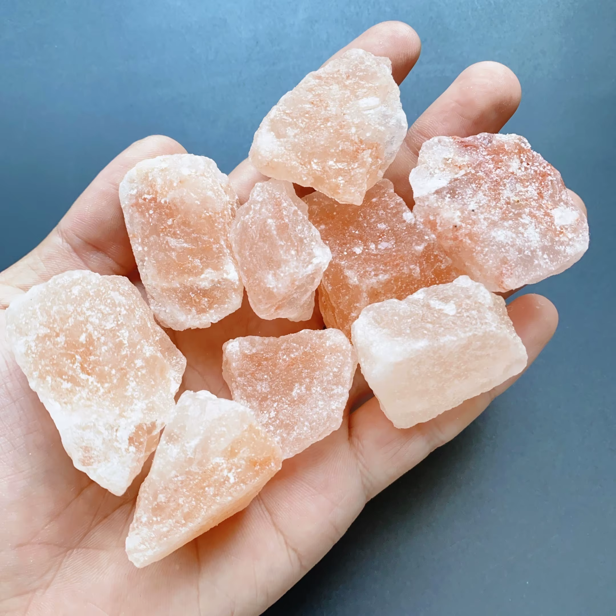 Pierre brute de sel de l'Himalaya, morceaux de sel de l'Himalaya, sel d'orange, sel souterrain minéral naturel