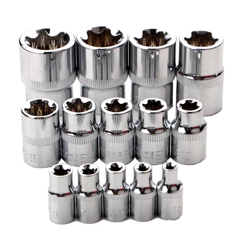 Jeu de douilles E-TORX 14 pièces-ensemble