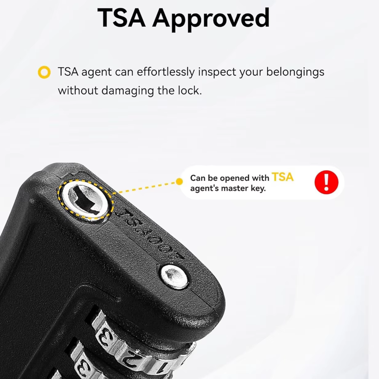 Lot de 4 cadenas à code douanier TSA pour bagages de voyage