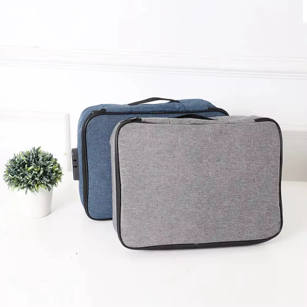 Sac de rangement de documents à 2 couches