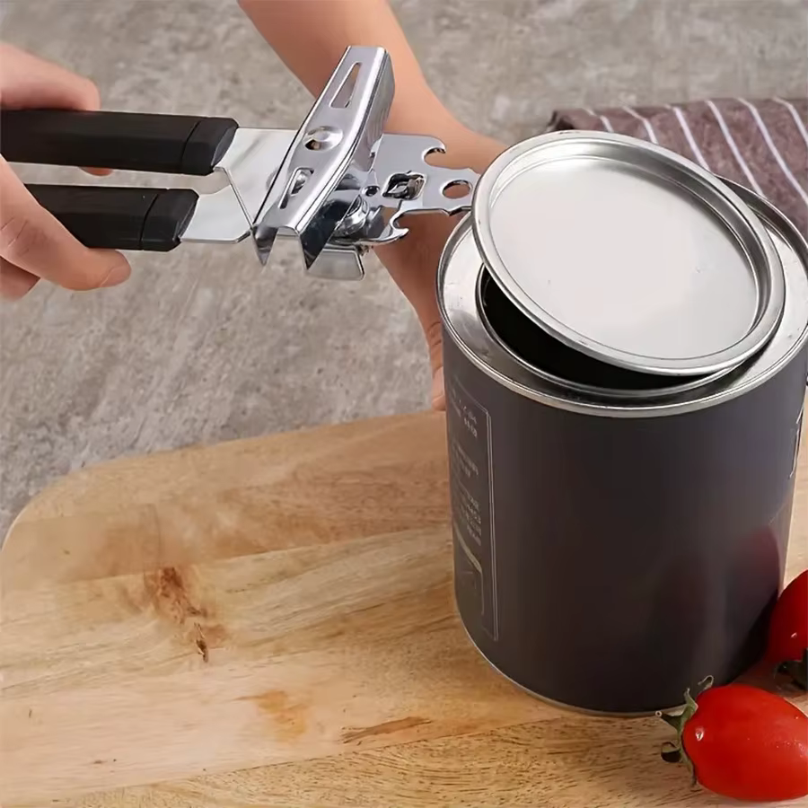 Ouvre-boîte manuel multifonctionnel en acier inoxydable