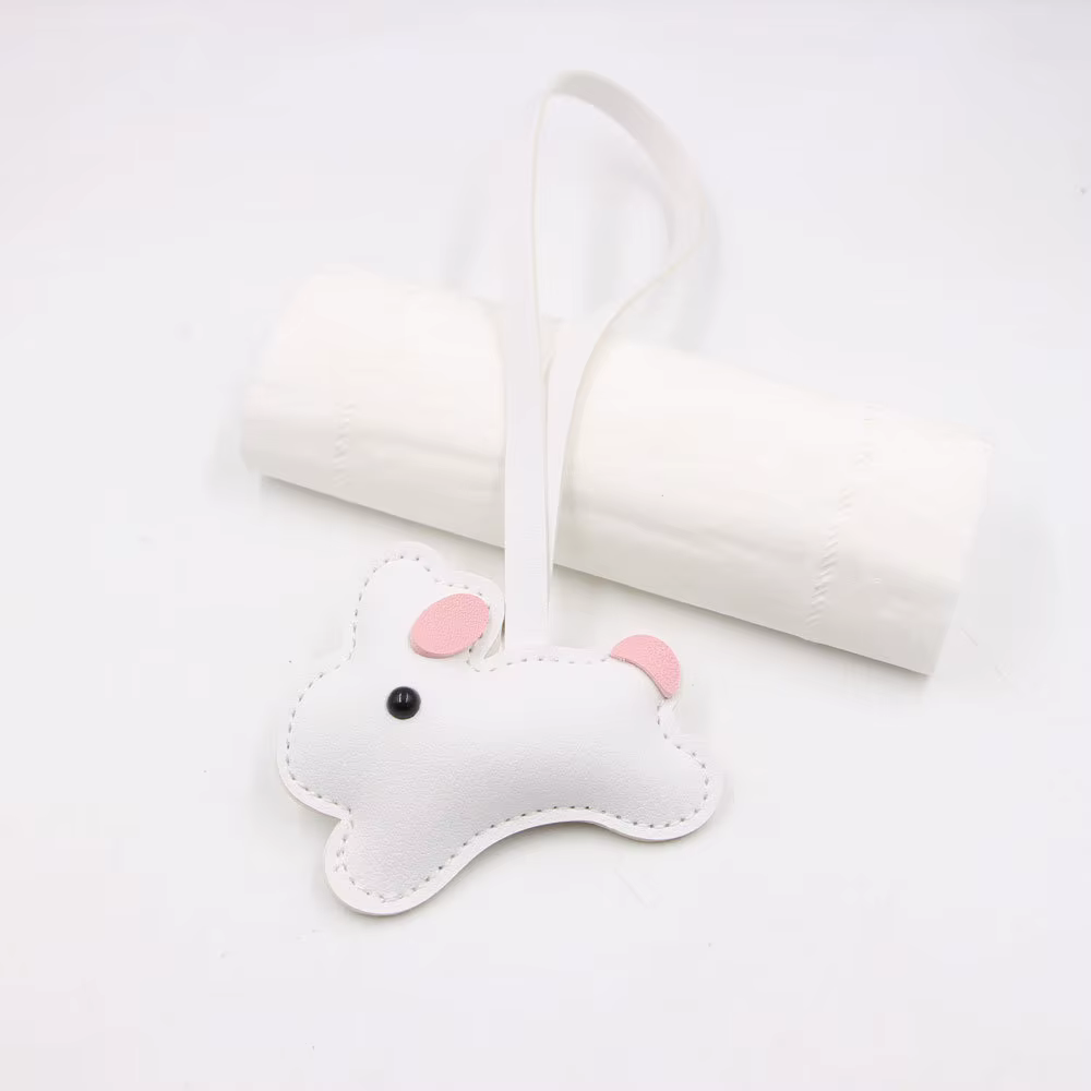 Porte-clés de voiture en cuir de lapin mignon, breloque de sac, série Miu, accessoire de vêtements, pendentif de décoration