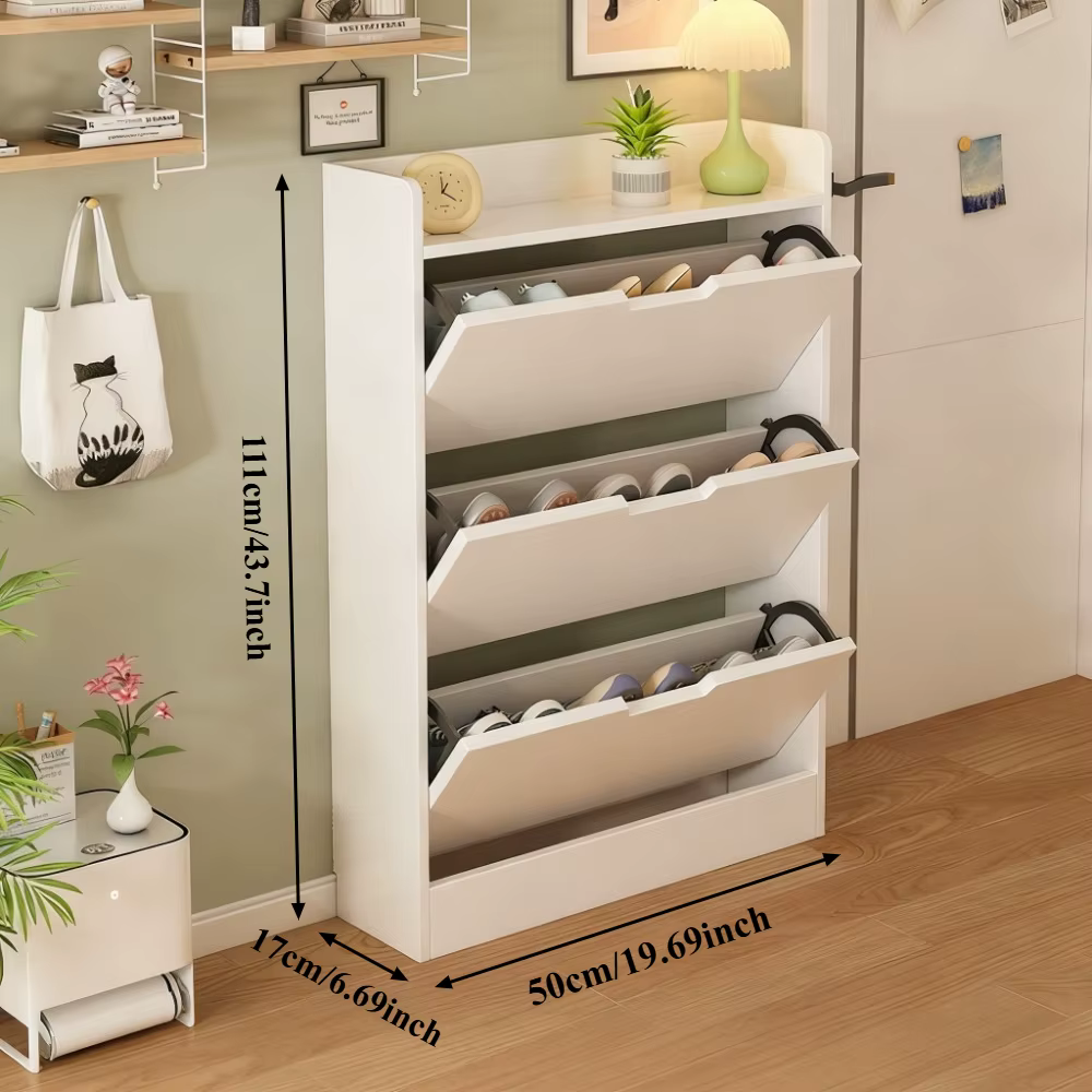 Armoire à chaussures multifonctionnelle en bois