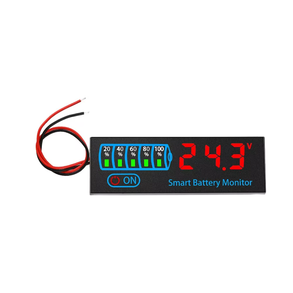 Indicateur de niveau de batterie DC7-40V 12V 24V 36V 48V pour batteries acide/lithium LiPo