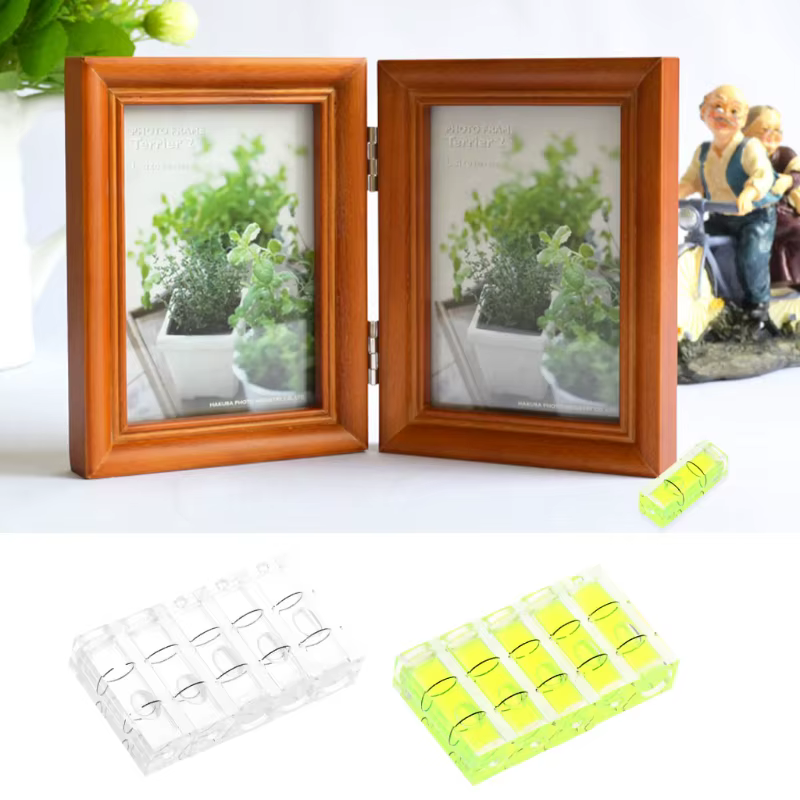 5 Pieces Mini Bubble Spirit Level 10x29mm Picture Hanging Small Square Levels