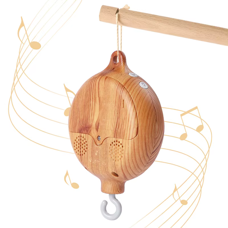 Boîte à musique rotative pour nouveau-nés, berceau pour bébé de 0 à 12 mois, hochet suspendu couleur bois, jouets musicaux apaisants, cadeau pour bébé