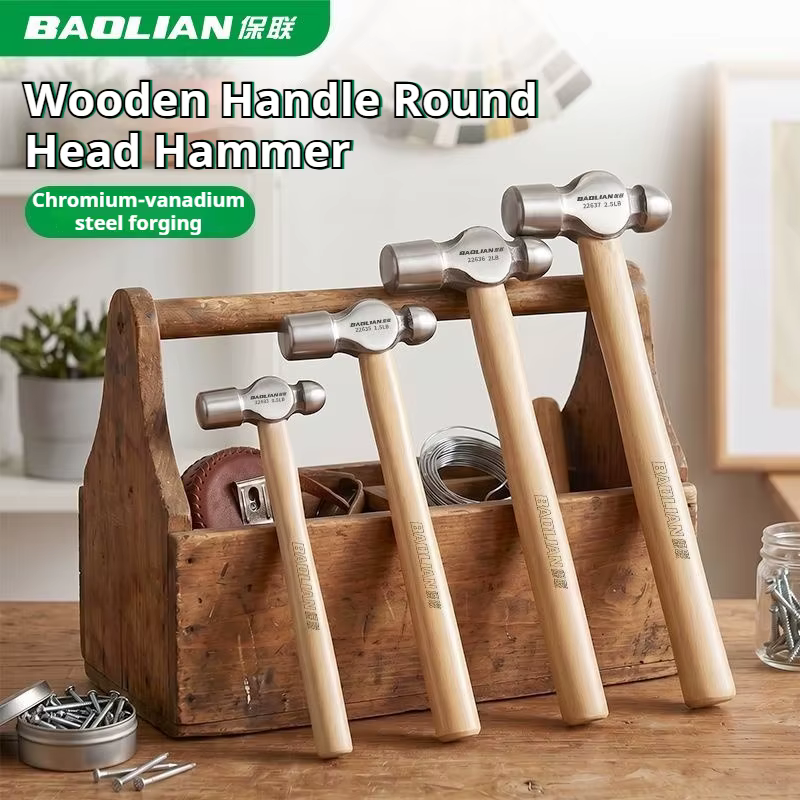 Marteau à tête sphérique BAOLIAN CRV avec manche en bois