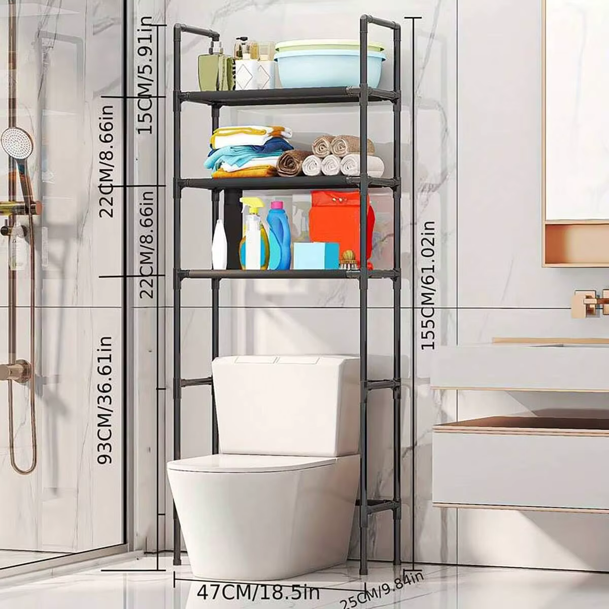 Support de rangement pour salle de bain