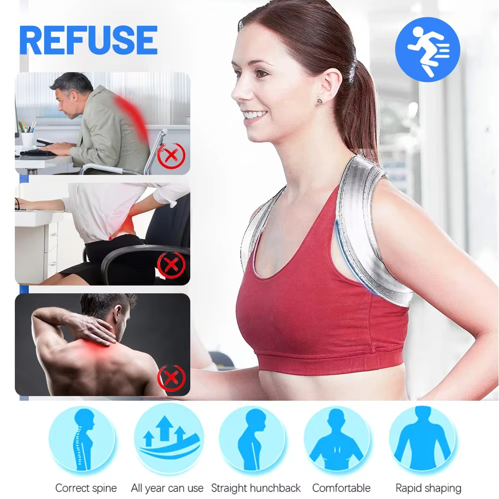 Correcteur de posture unisexe réglable pour le soutien de la clavicule offrant un soulagement de la douleur pour le cou