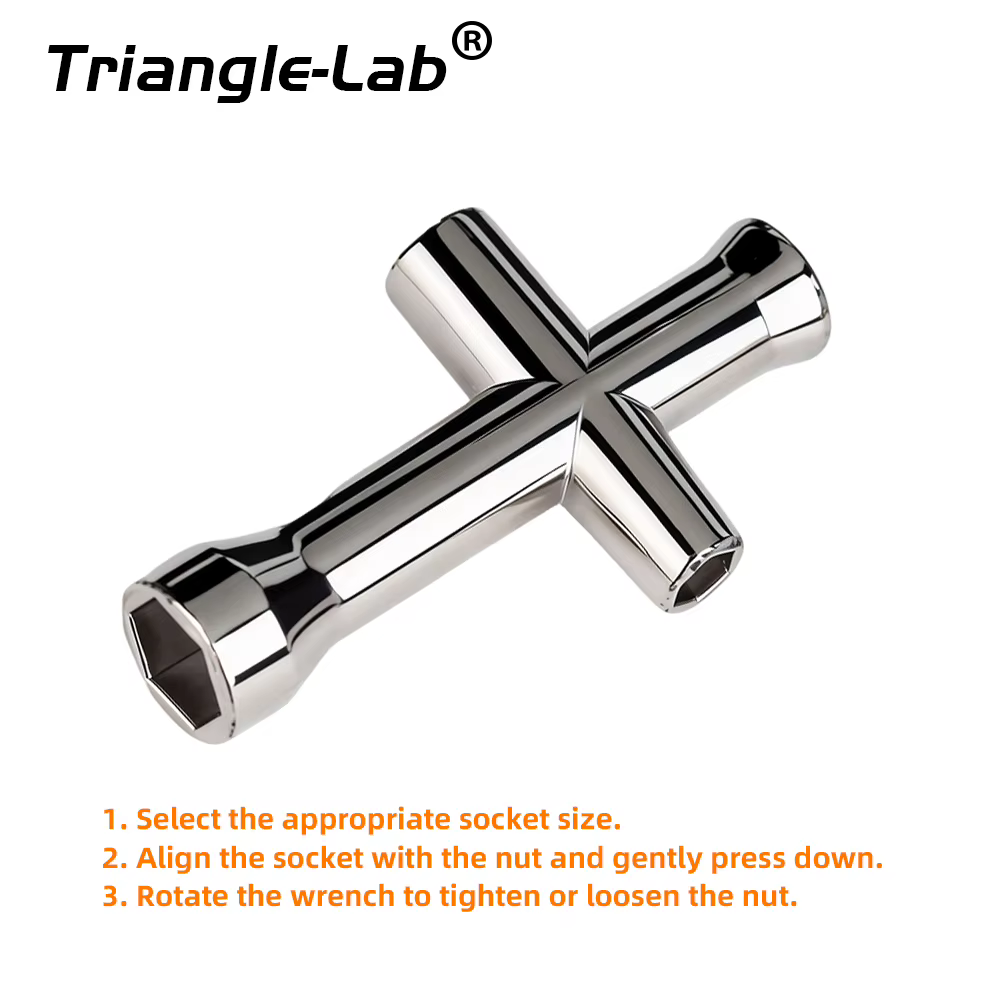 Trianglelab ® Mini clé à douille cruciforme quatre tailles (4mm