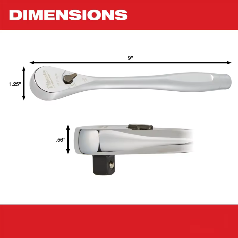 MILWAUKEE 48-22-9038 clé polyvalente à cliquet à entraînement 3/8 "outils à main