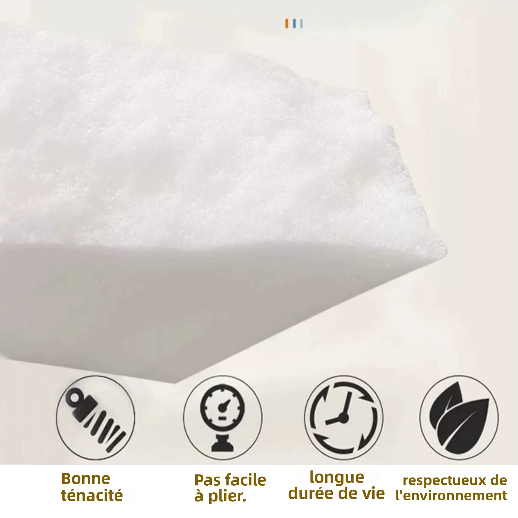 Éponge en mousse blanche haute densité 45D