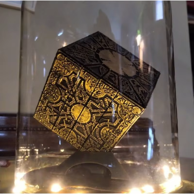 Puzzle Box Moveable Lament Horror Terror Figures, Film Series, Hellraiser Cube, IQ & EQ Test Toys, Kids Gifts, 1Pc