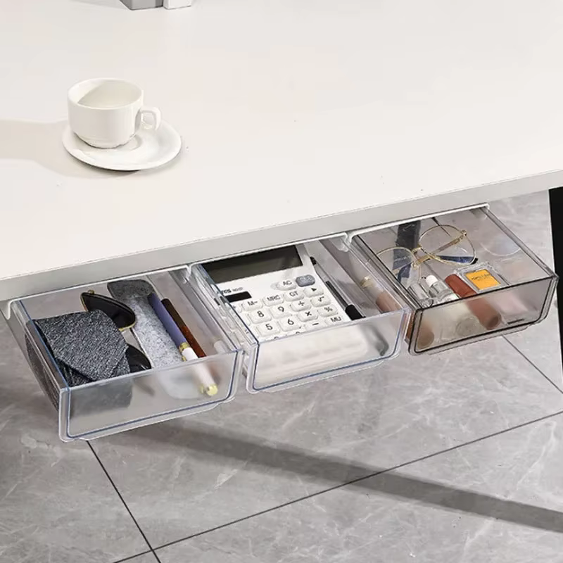 Sous le bureau tiroir boîte de rangement bureau tiroir de rangement coulissant sous bureau organisateur pour bureau amovible tiroir coulissant