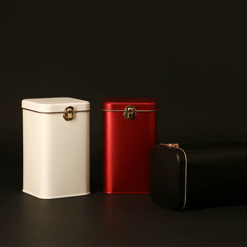 Boîte à thé en métal de Style européen avec serrure