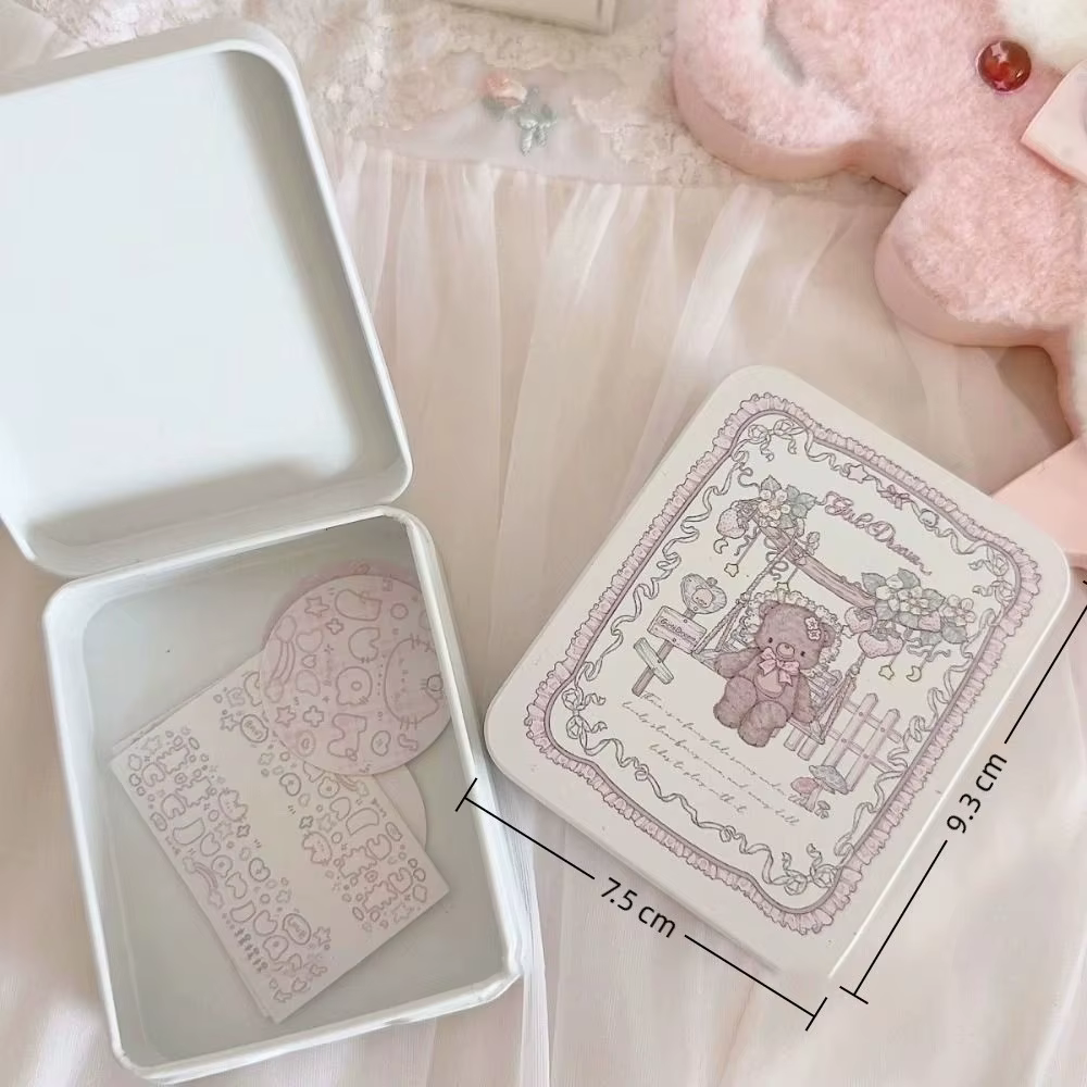 Ins – boîte de rangement en fer ours de dessin animé