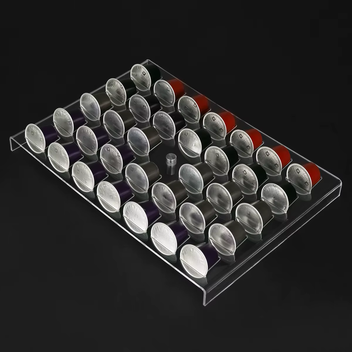 Porte-dosettes de café, plateau organisateur vide, organisateur de Capsules de café, Compatible avec les dosettes originales Nespresso