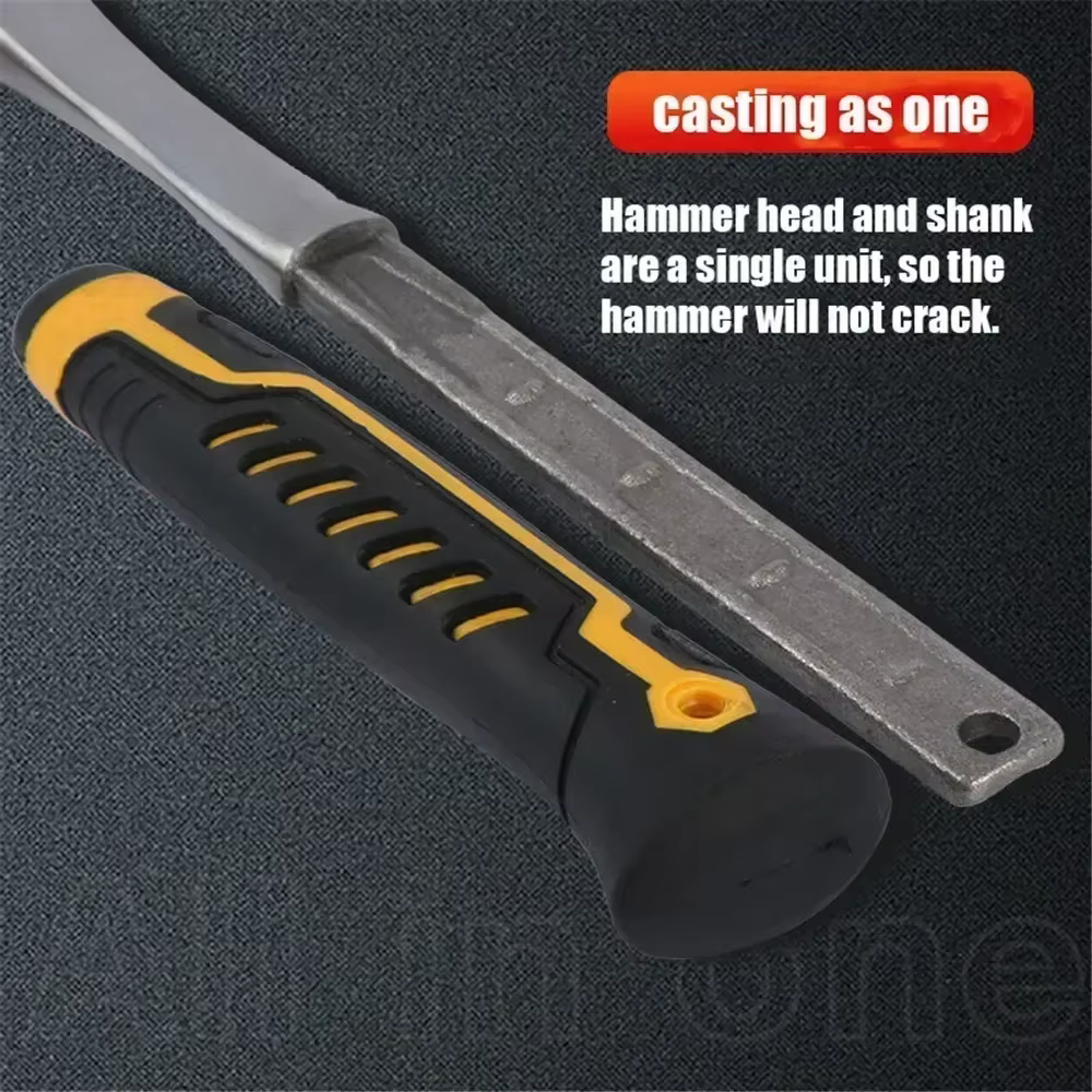 Marteau de Camping professionnel multifonctionnel, outil manuel, marteau géologique en acier à haute teneur en carbone, marteau à griffes de forgeage intégré