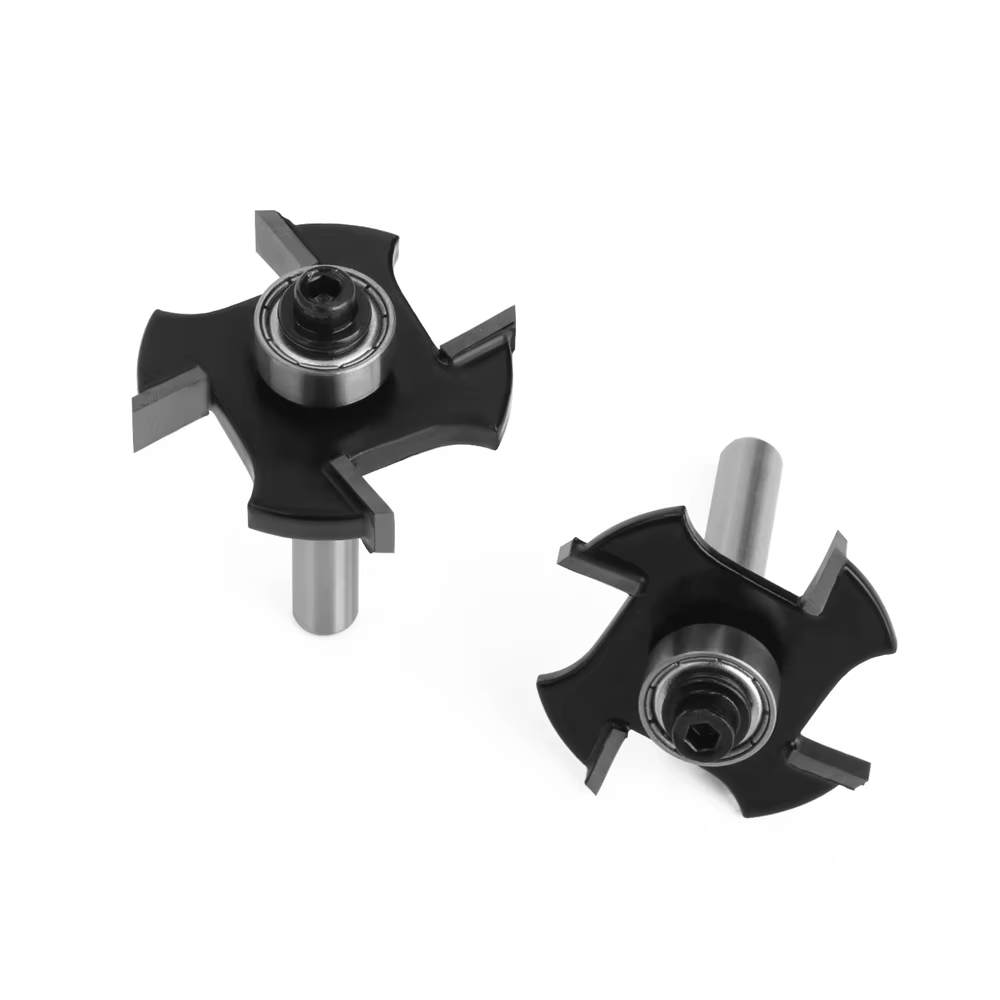 LAVIE 1/4 6mm 6.35mm tige quatre lames t-slot fente Cutter joint rainurage routeur peu hauteur fraise travail du bois