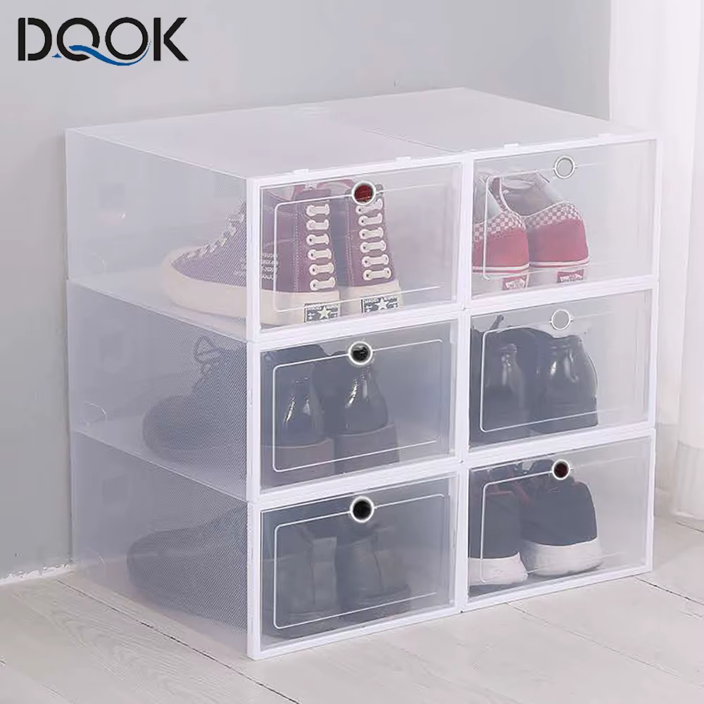 Boîte à chaussures transparente anti-poussière