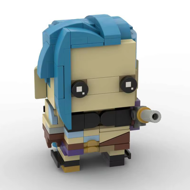 Bricklink bataille de deux villes Anime arcanes figurines briques ensembles Jayce Caitlyn Jinx Vi poupée d'action blocs de construction jouets pour enfants