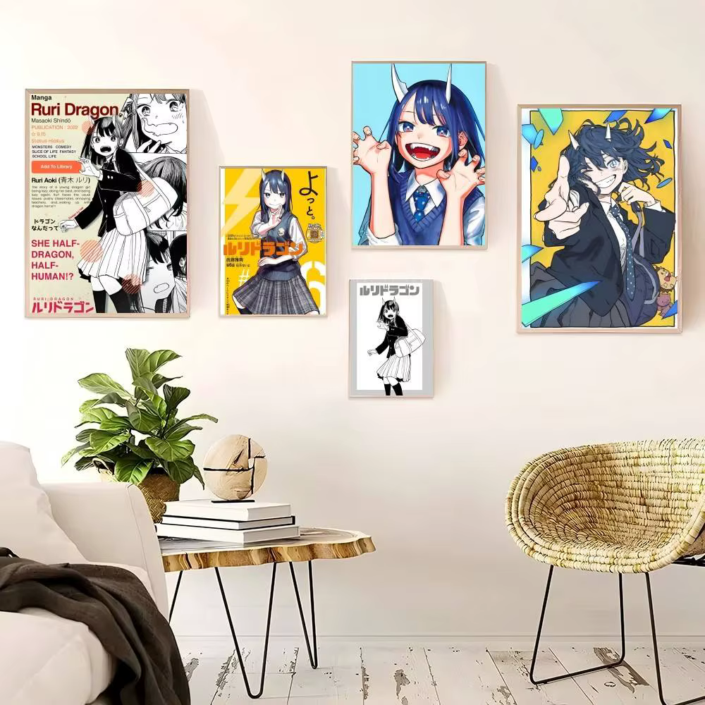 R-Ruri d-dragon affiche murale pour salon chambre mur bureau décoration